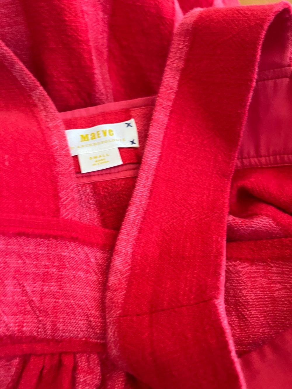 Mauve Bright Red & Red Striped Sleeveless Midi Dress Size Small - Picture 12 of 14